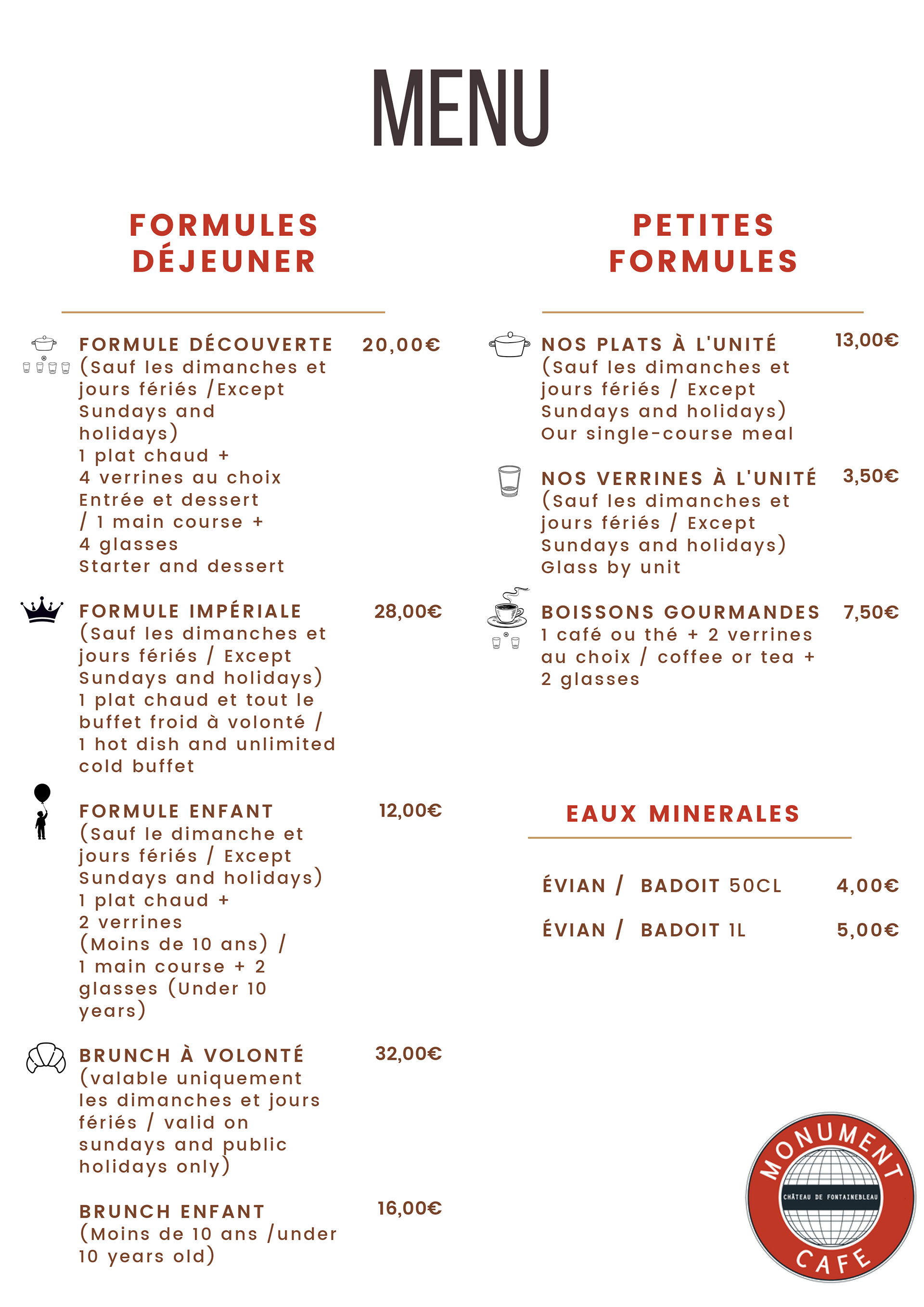 Menu Fontainebleau 01